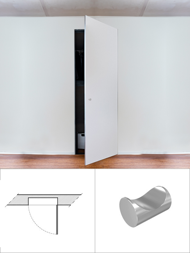 Armoire 1 vantail à ouverture droite avec aimantée (avec bouton)