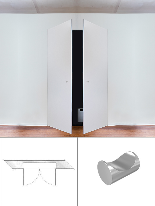 Armoire 2 vantaux avec aimantée (avec bouton)
