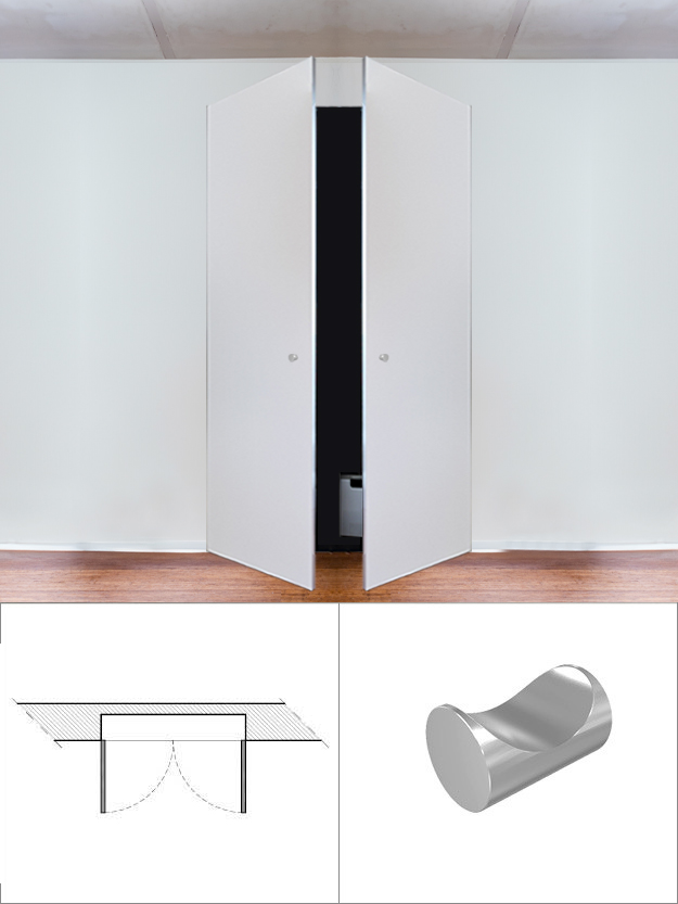Armoire 2 vantaux avec aimantée (avec bouton)