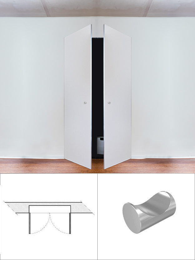 Armoire 2 vantaux avec aimantée (avec bouton)