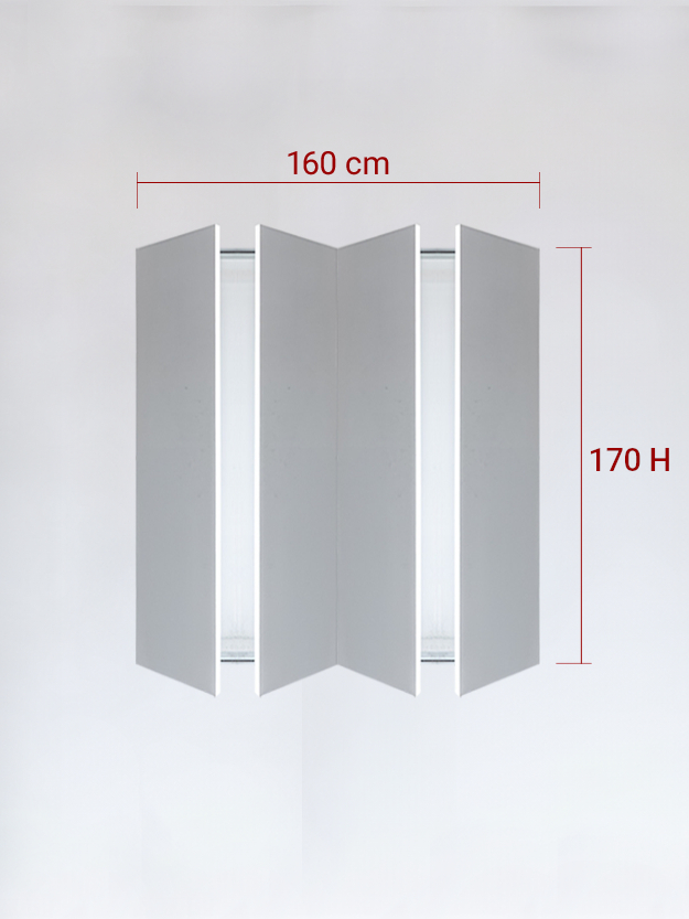 Panneaux invisible 4 vantaux pour niche 160x170