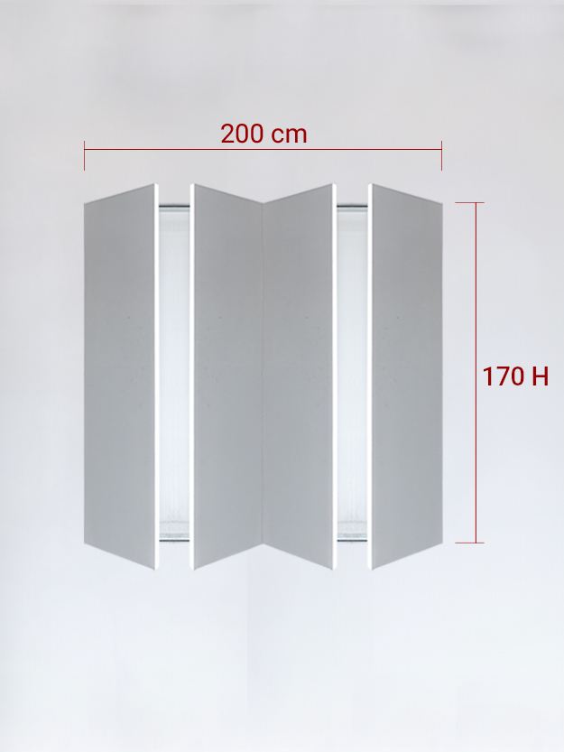 Panneaux invisible 4 vantaux pour niche 200x170