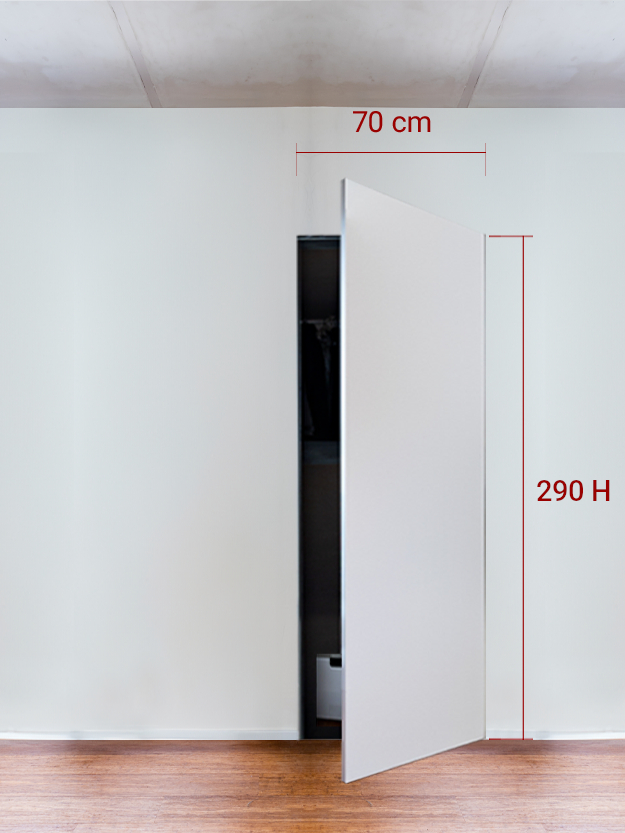 Armoire invisible 1 vantail 70x290 cm