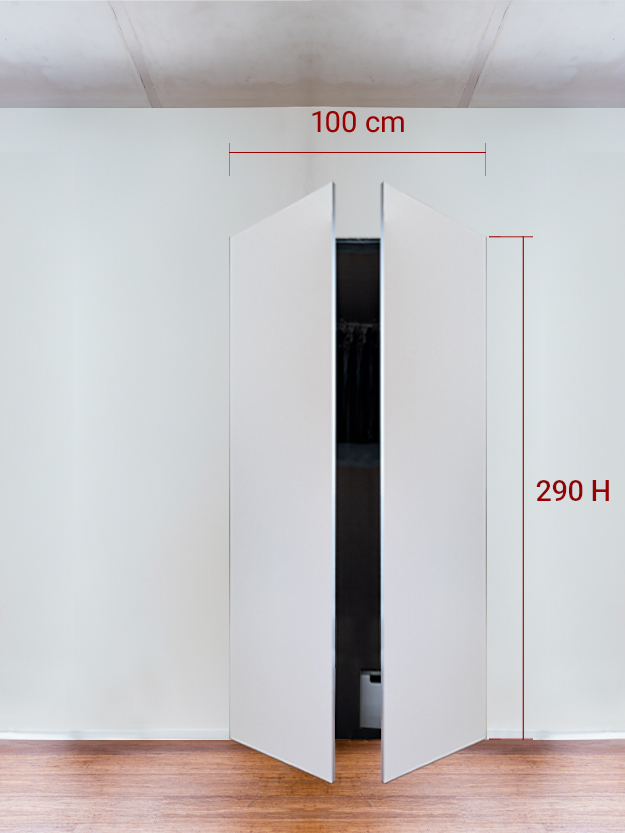 Armoire invisible 2 vantaux 100x290 cm
