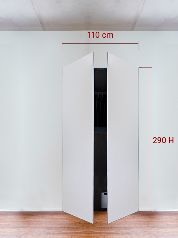 Armoire invisible 2 vantaux 110x290 cm