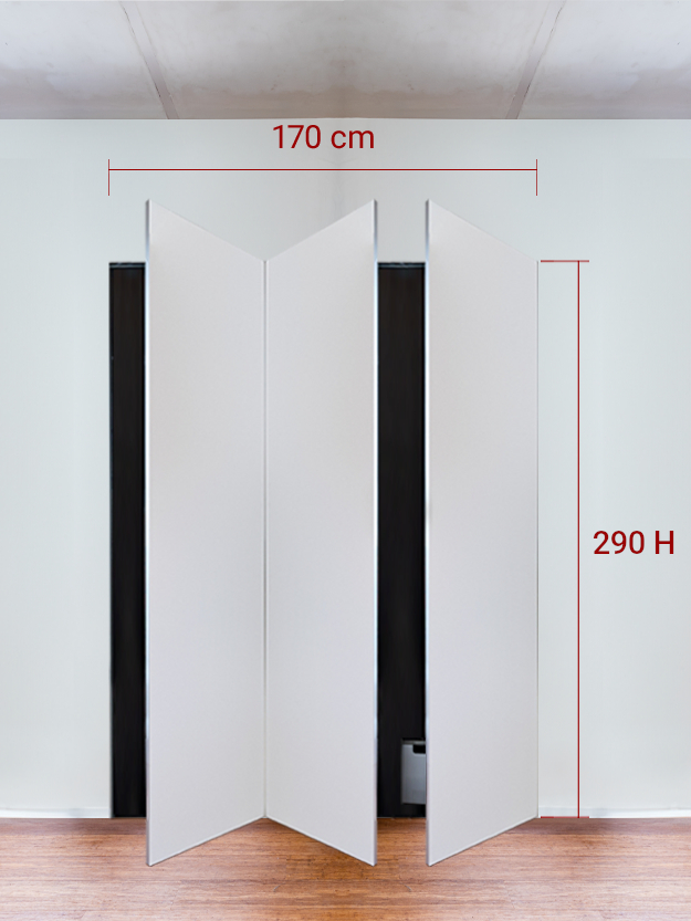 Armoire invisible 3 vantaux 170x290 cm