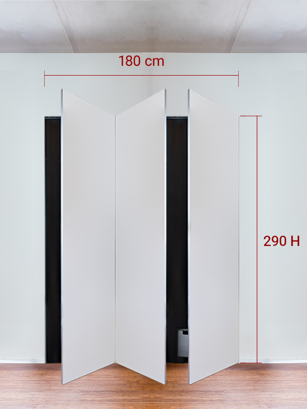 Armoire invisible 3 vantaux 180x290 cm
