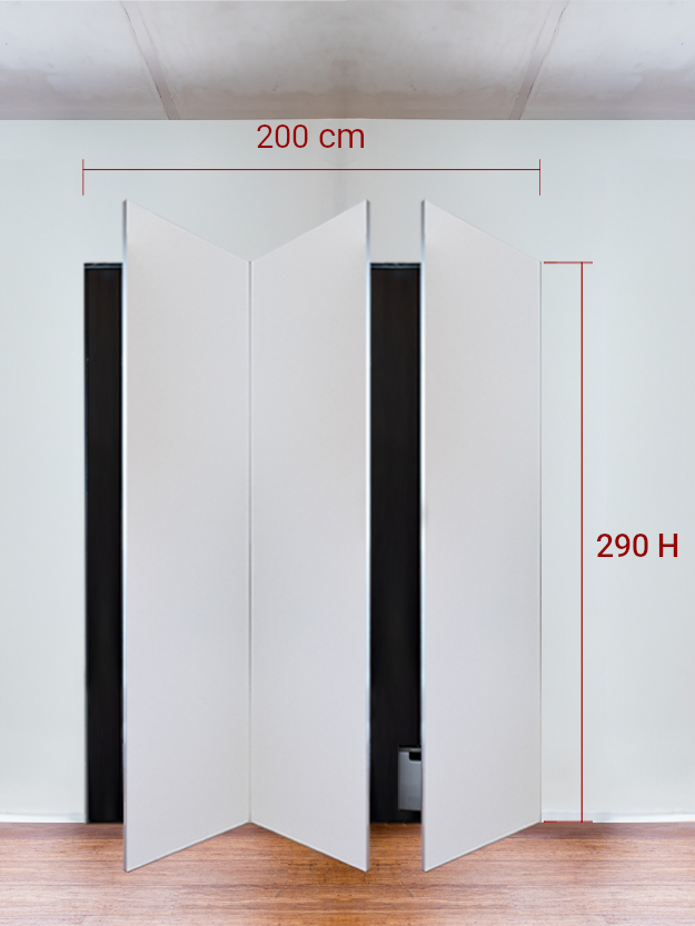 Armoire invisible 3 vantaux 200x290 cm