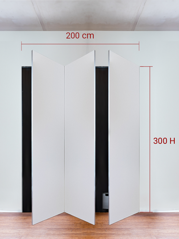 Armoire invisible 3 vantaux 200x300 cm