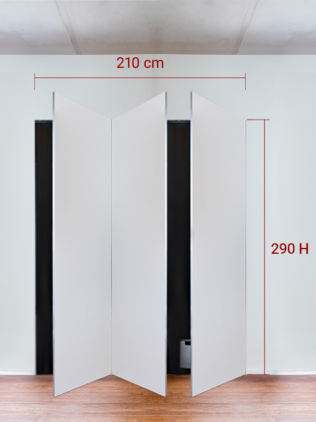 Armoire invisible 3 vantaux 210x290 cm