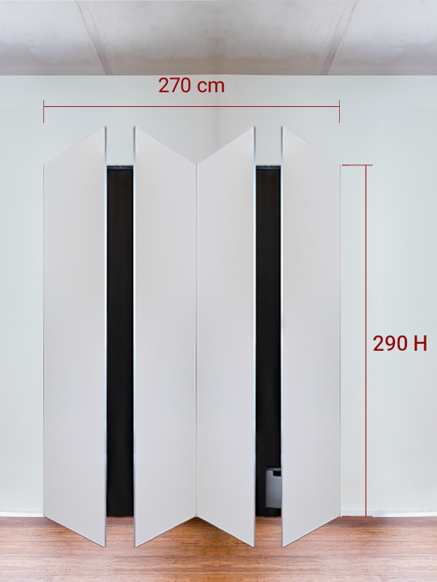Armoire invisible 4 vantaux 270x290 cm